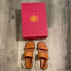 Tory Burch Brown Slide Sandals